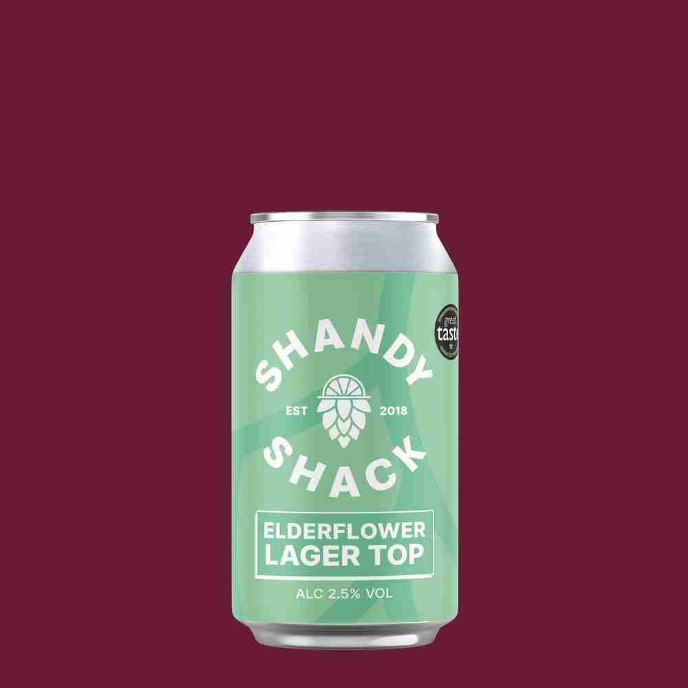 Shandy Shack Raspberry Lager Shandy Shack Elderflower Lager Top | 2.5% ABV | Refreshing Low-Alcohol ...