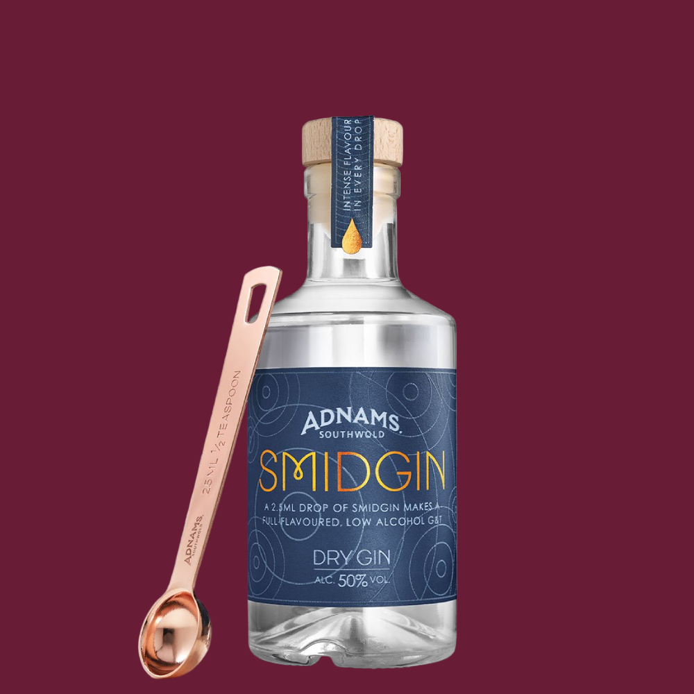 Adnams Smidgin Reduce Serve Gin 200ml Glass Bottle (50% ABV)