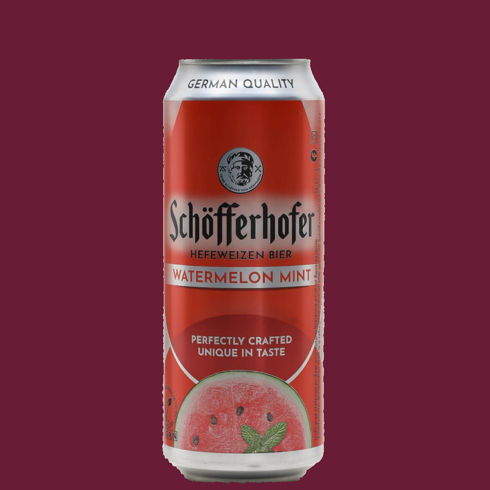 Schöfferhofer Watermelon & Mint Wheat Mid-Strength Beer 500ml Can (2.5% ABV)