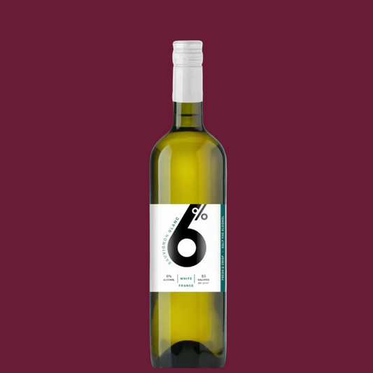 6Percent Sauvignon Blanc Mid-Strength White Wine 750ml Glass Bottle (6.0% ABV)